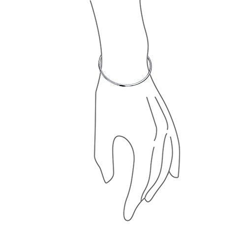 Pulsera de brazalete de plata esterlina