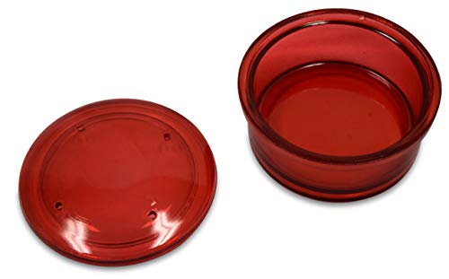 Comedero circular para colibrí, de cristal rojo