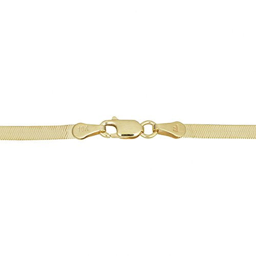 Pulsera de espiga de oro amarillo de 10 k