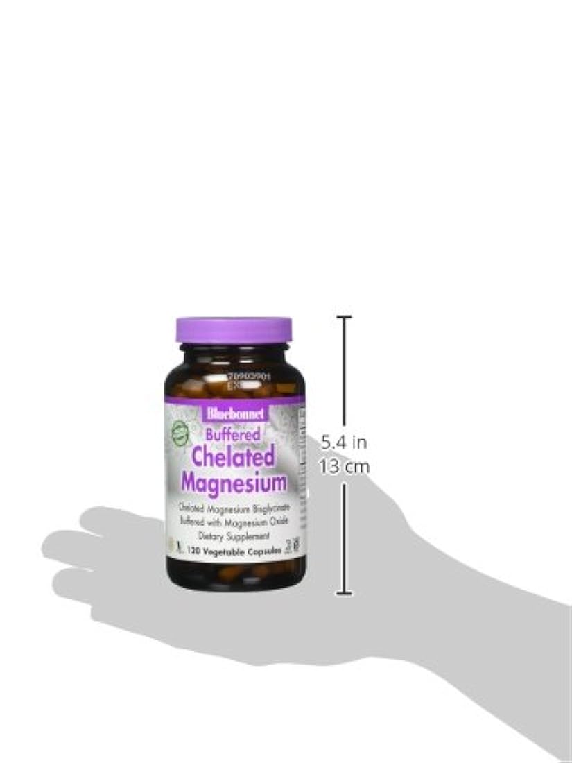 Magnesio tamponado quelado 200 mg, 120 cápsulas vegetarianas