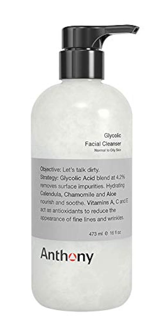 Anthony Glycolic Limpiador facial 1,2,8 y 16 onzas líquidas