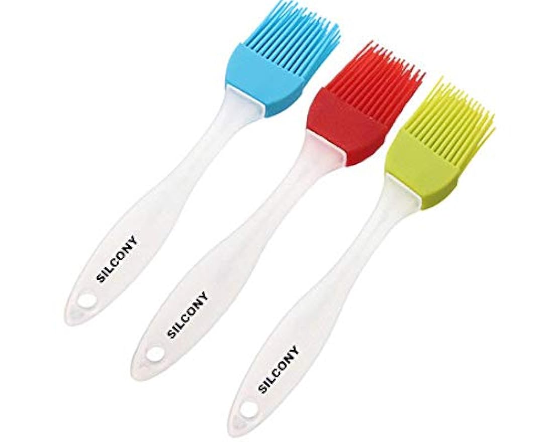 Silcony - Juego de 3 cepillos de silicona para pasteles