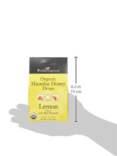 Wedderspoon Gotas de miel de manuka orgánica, limón