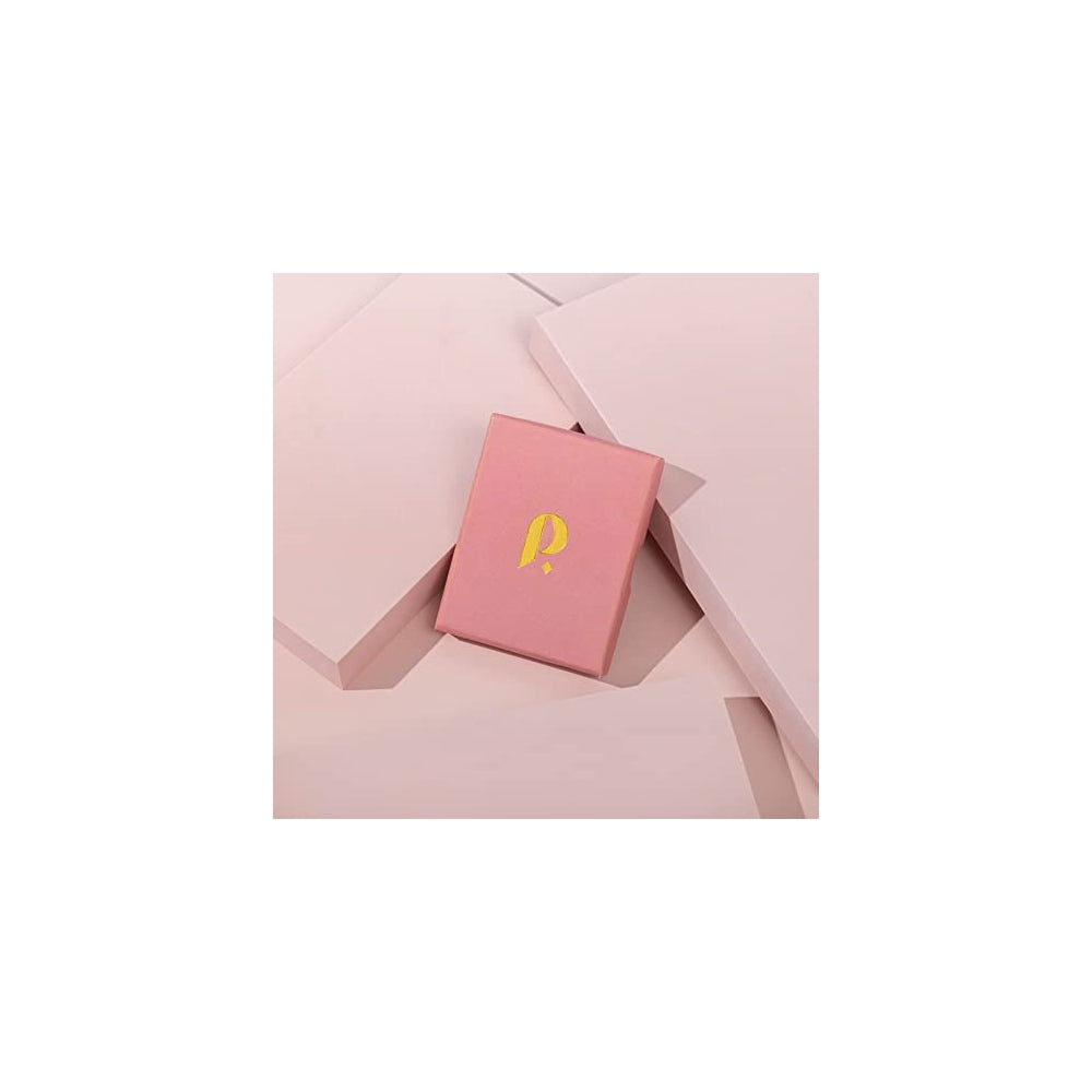 Aretes redondos de aro de plata chapados en oro rosa