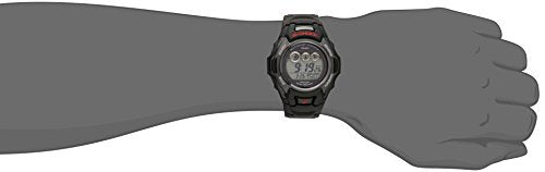 Reloj deportivo de resina negra atómica solar para hombre