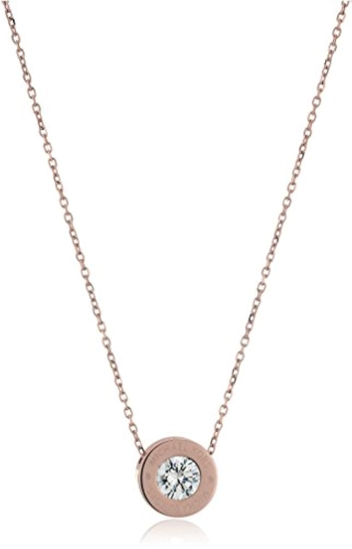 Collar y Cadena dorado con colgante de cristal, Michael Kors