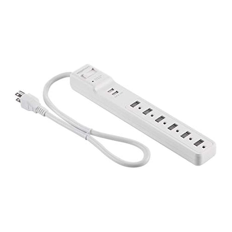 Protector de sobretensiones de 6 tomas con 2 puertos USB