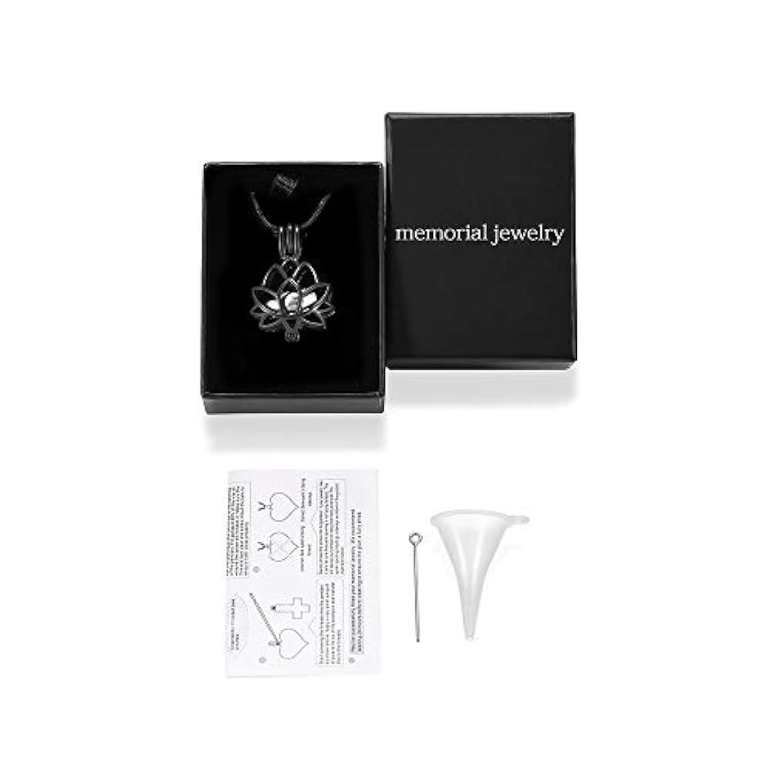 Collar con urna para cenizas negro 0.78 x 0.49