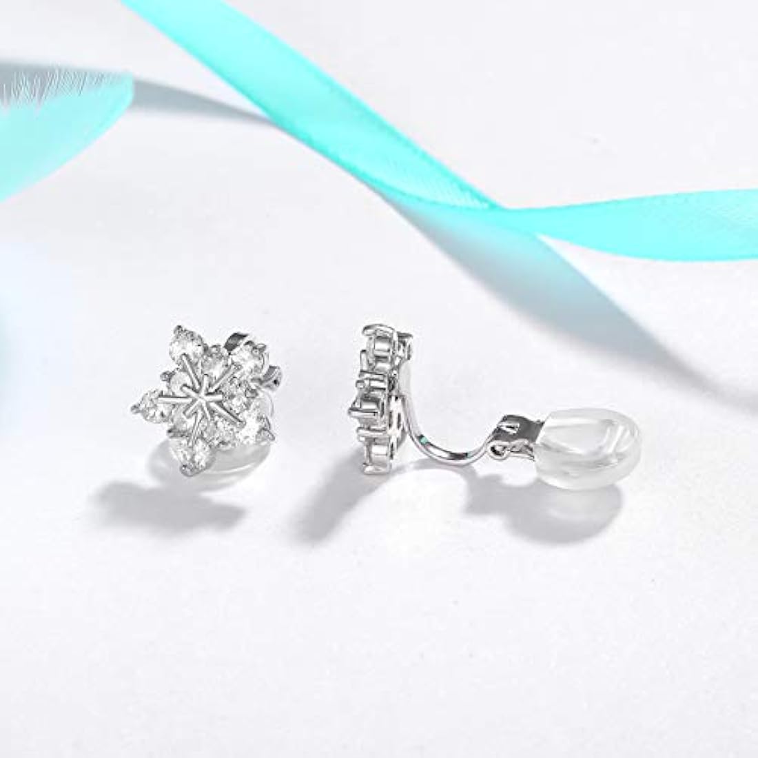 SELOVO Pendientes de tuerca con circonita cúbica