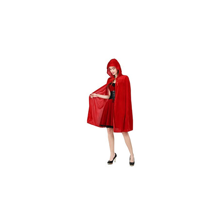 Disfraz capa roja con capucha para adultos talla XL