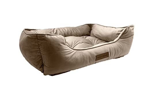 Modern Threads Luxury Dog Bed, Tufted Velvet Cuddler, for Small to Medium Dogs, Machine Washable