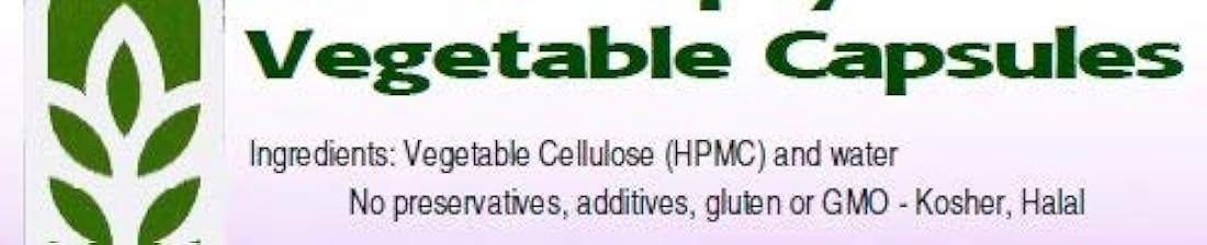 500 cápsulas vacías para verduras Vegano y vegetariano