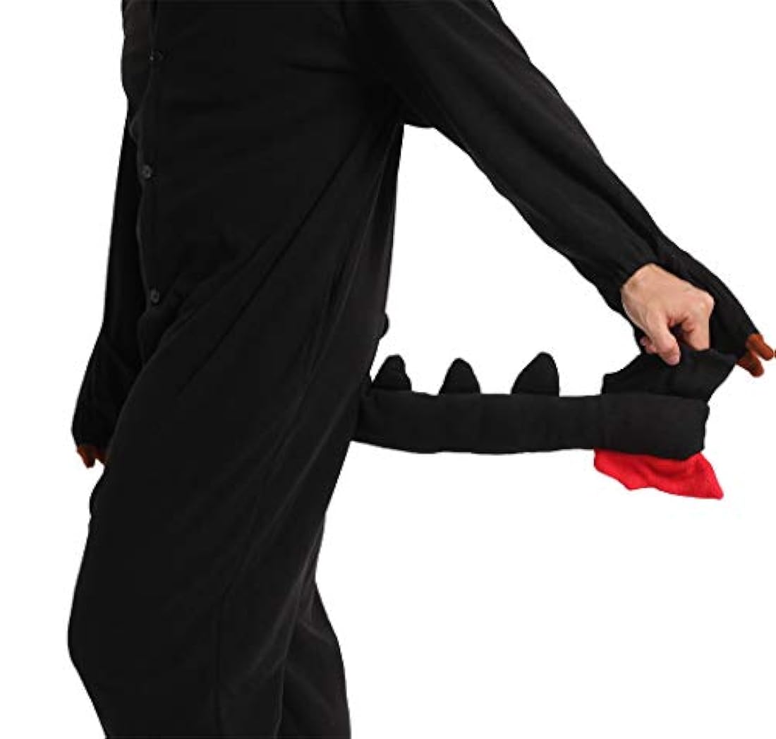 Disfraz de dragón negro para adultos.