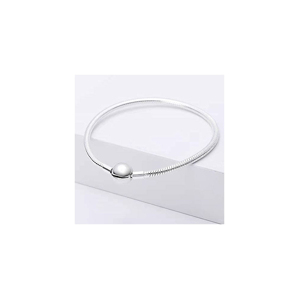 Pulseras y tobilleras de plata de ley con dije de serpiente