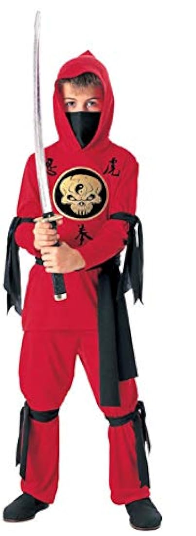 Disfraz de ninja rojo para niños Talla S