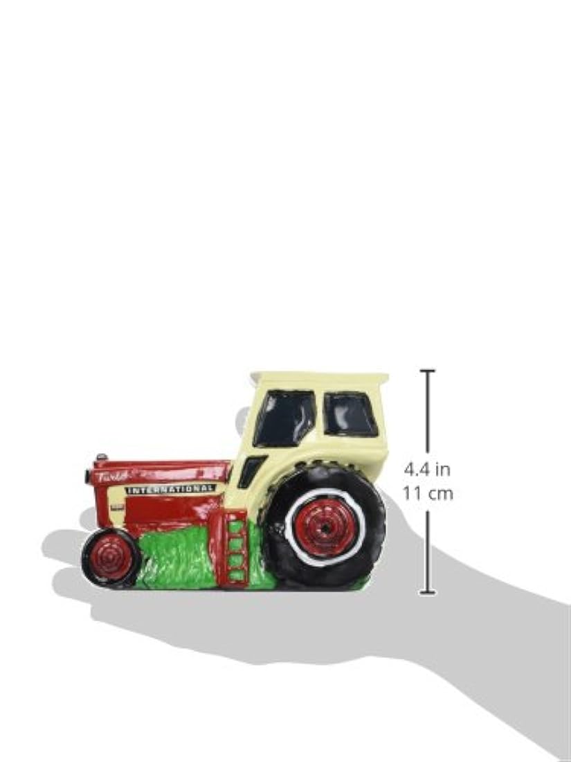 Alcancia con forma de tractor.