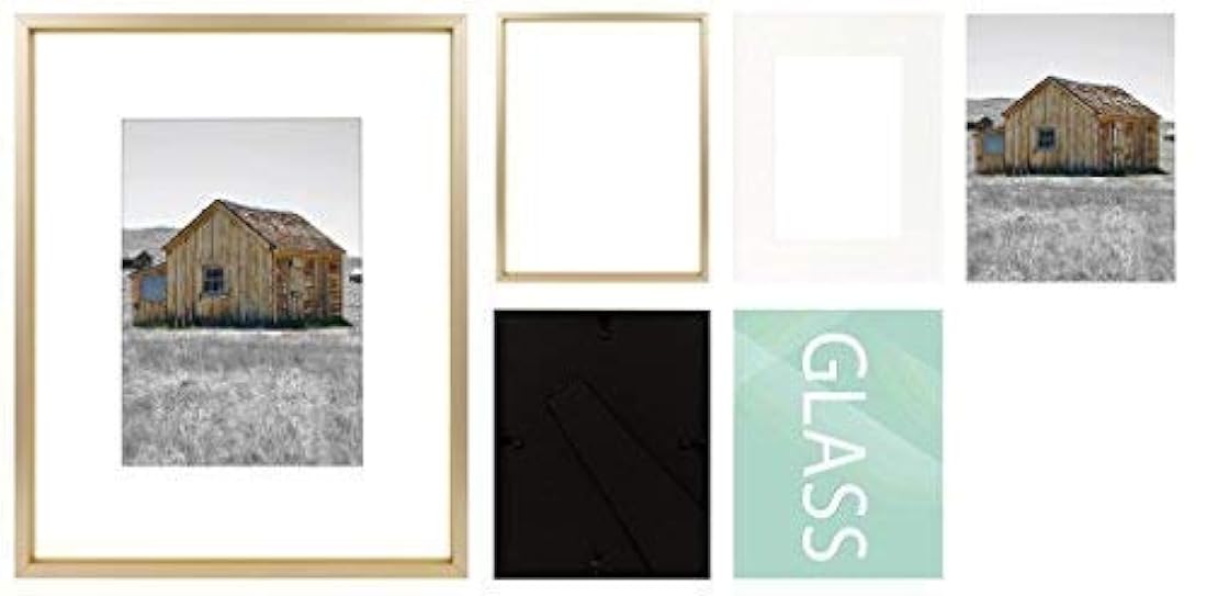 Golden State Art, marco de fotos de aluminio satinado