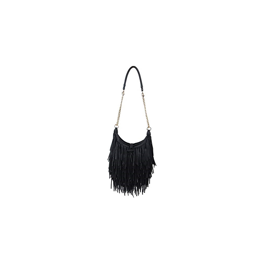 Lanpet Bolso de hombro para mujer, con flecos, borla