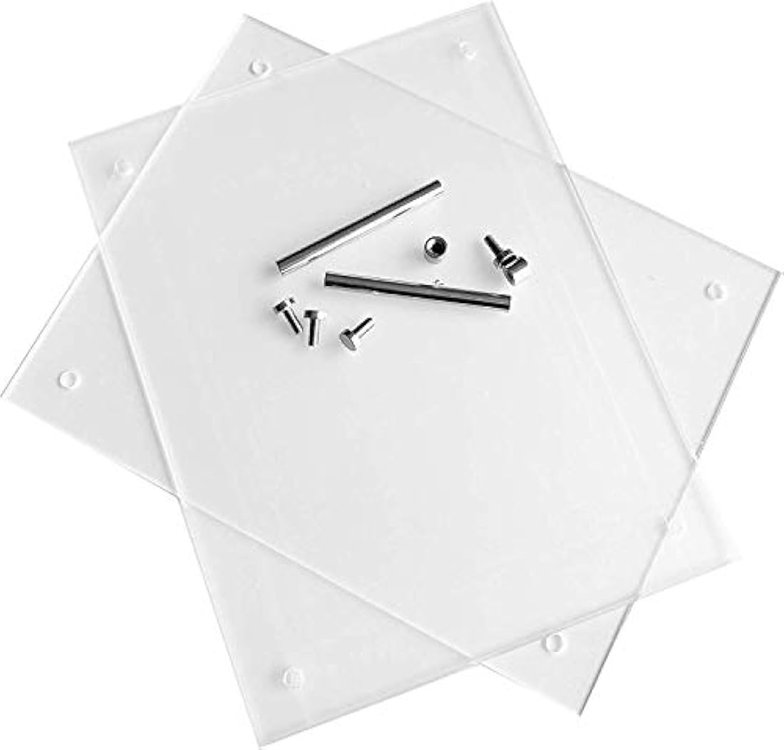 ALELAN Marco de fotos de acrílico transparente 3.3 x 11.0 in