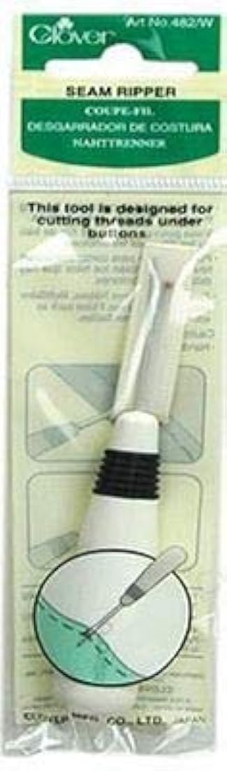 Clover - Destripador ergonómico de costura color blanco