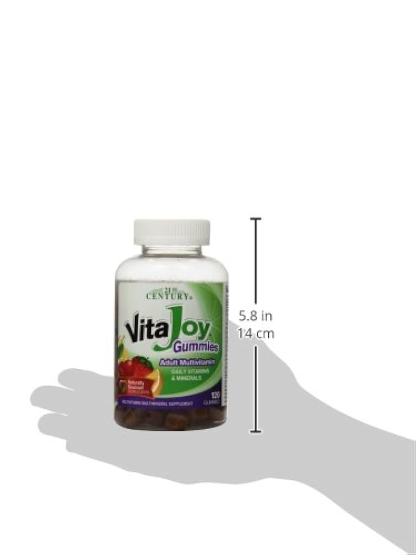 Siglo XXI vitajoy Multi Gummies Plus extra C, Naranja, cereza y fresa, 120 contar con, 27618, Regular, 1, 1