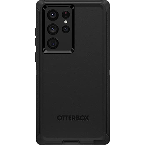 OtterBox Funda protectora resistente para Samsung Galaxy S22 Ultra, serie Defender, color negro