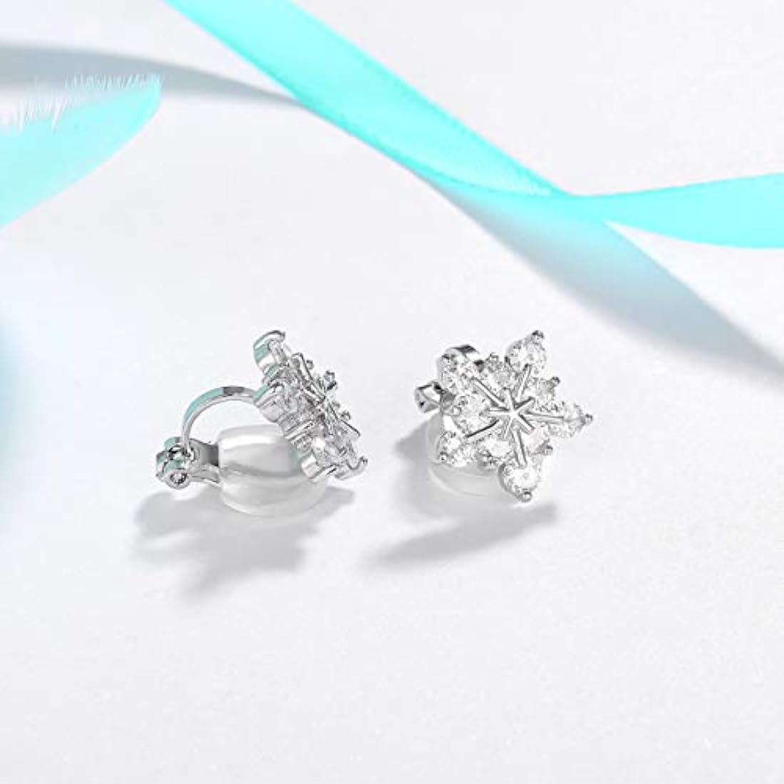 SELOVO Pendientes de tuerca con circonita cúbica