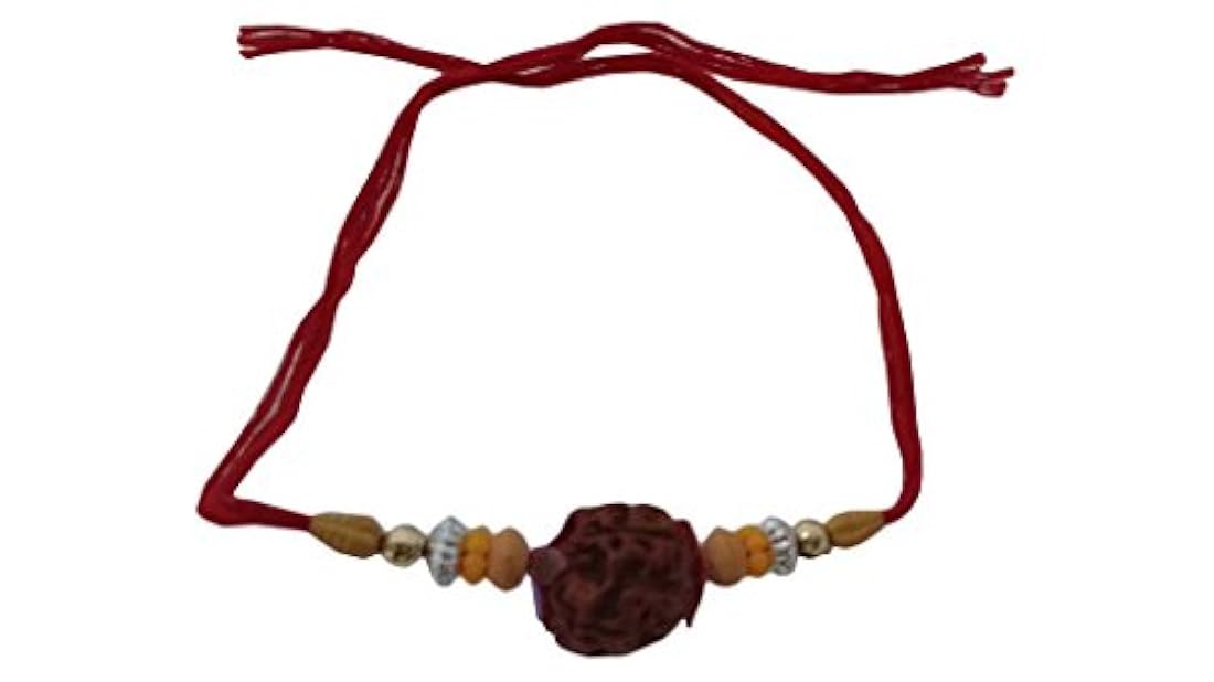 Conjunto de dos pulseras Rudraksha Rakhi.