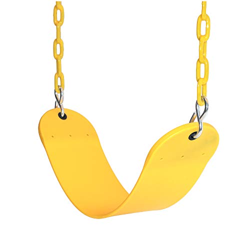 Juego de columpios de repuesto para asiento oscilante de 66 pulgadas (amarillo)
