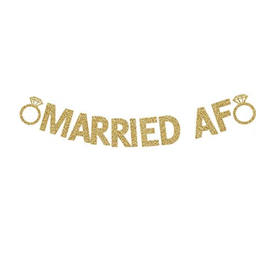 Cartel de papel con purpurina dorada para bodas