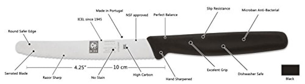 Icel All  cuchillo de pelar, cuchillo de filete/tomate,