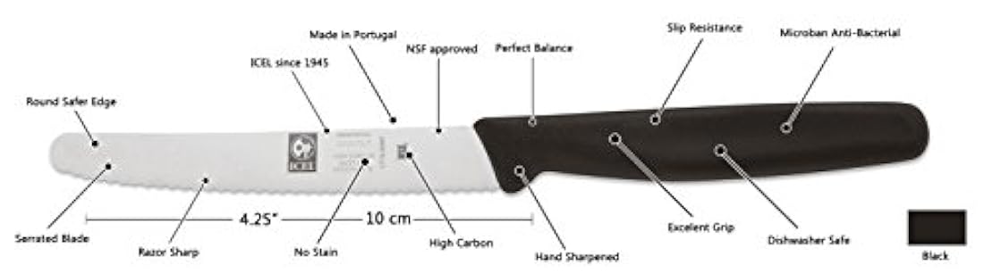 Icel All  cuchillo de pelar, cuchillo de filete/tomate,