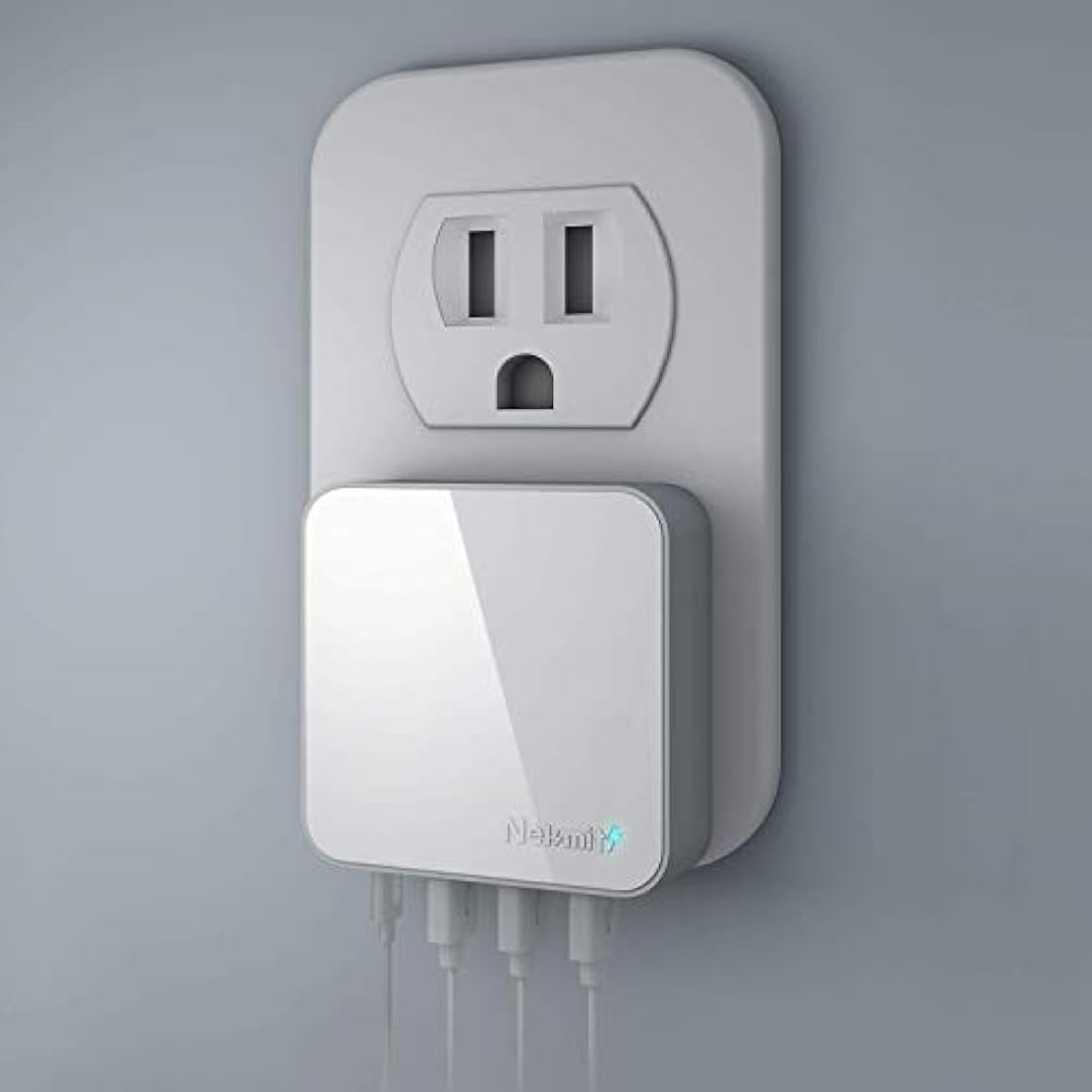 Nekmit - Cargador de pared USB C plano de 42 W con 4 puertos