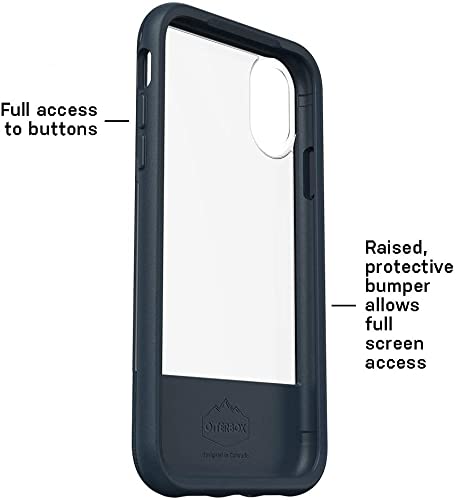 OtterBox Statement Series - Funda para iPhone XR con protector de pantalla ZAGG, protección extrema contra roturas, paquete (transparente/negro)