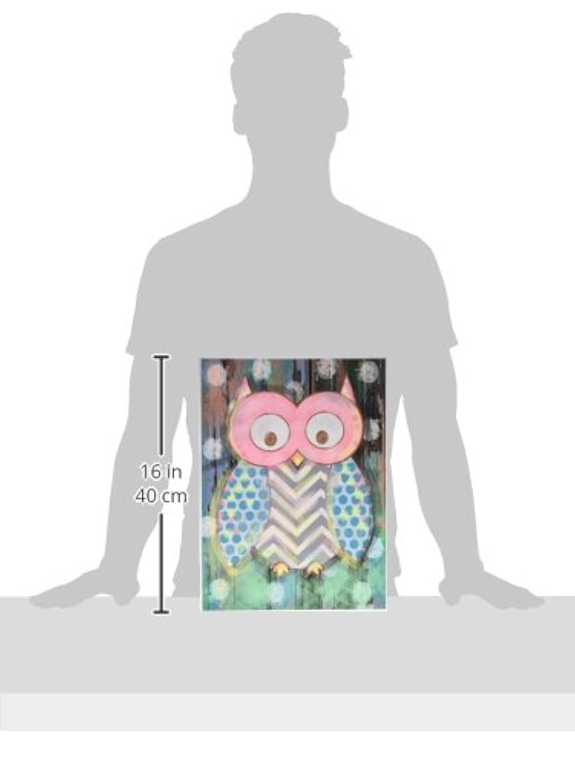 Placa de pared Lienzo decorativo búho del bosque envejecido