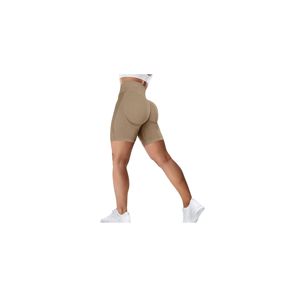 Shorts cortos sin costuras de cintura alta talla L