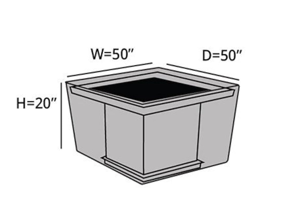 forro cuadrada para chimenea de altura de barra