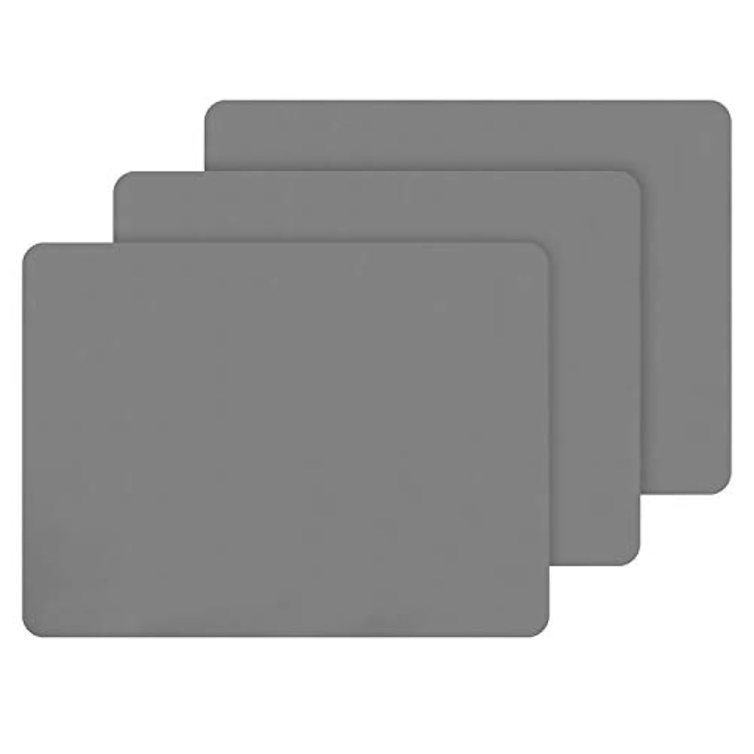 Gartful - Juego de 3 láminas de silicona para manualidades, resina epoxi, moldes de fundición de joyas, almohadilla multiusos, mantel individual, protector de escritorio, antideslizante, antiadherente, resistente al calor, gris oscuro (15.6 x 11.7 in)