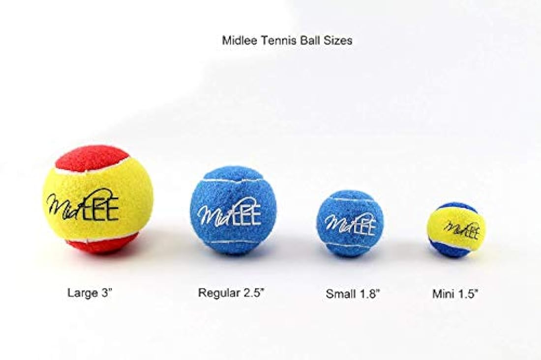 Midlee Pelotas de tenis para perro 1.5 in 12 unidades