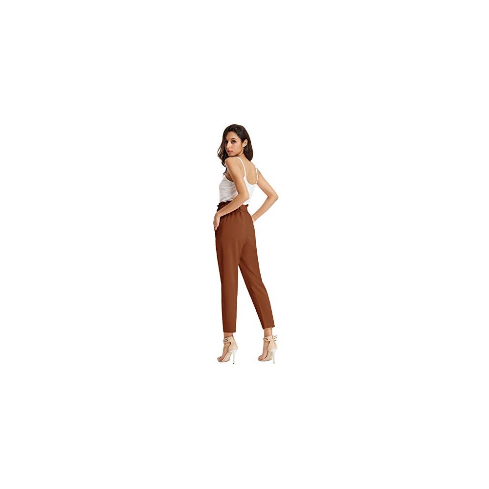 Pantalones de mujer con bolsillos, cintura alta Talla XL