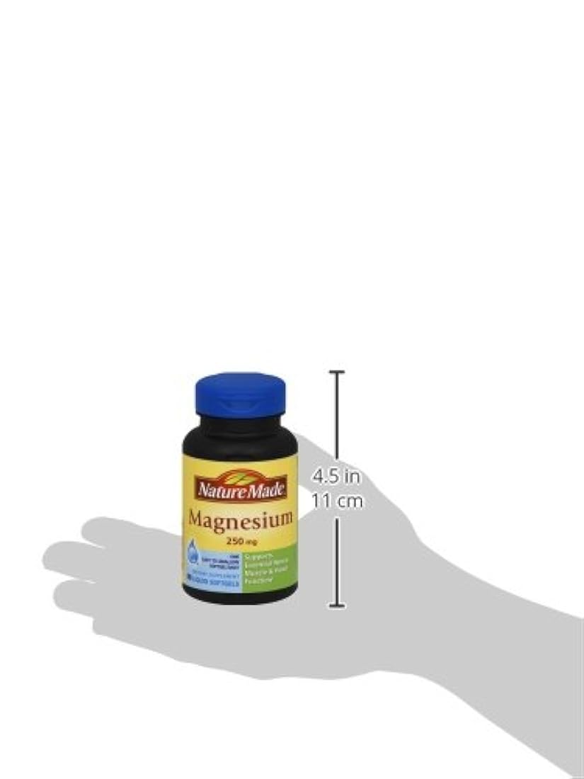 Nature Made Magnesium 250 mg Cápsulas blandas 90 Ct