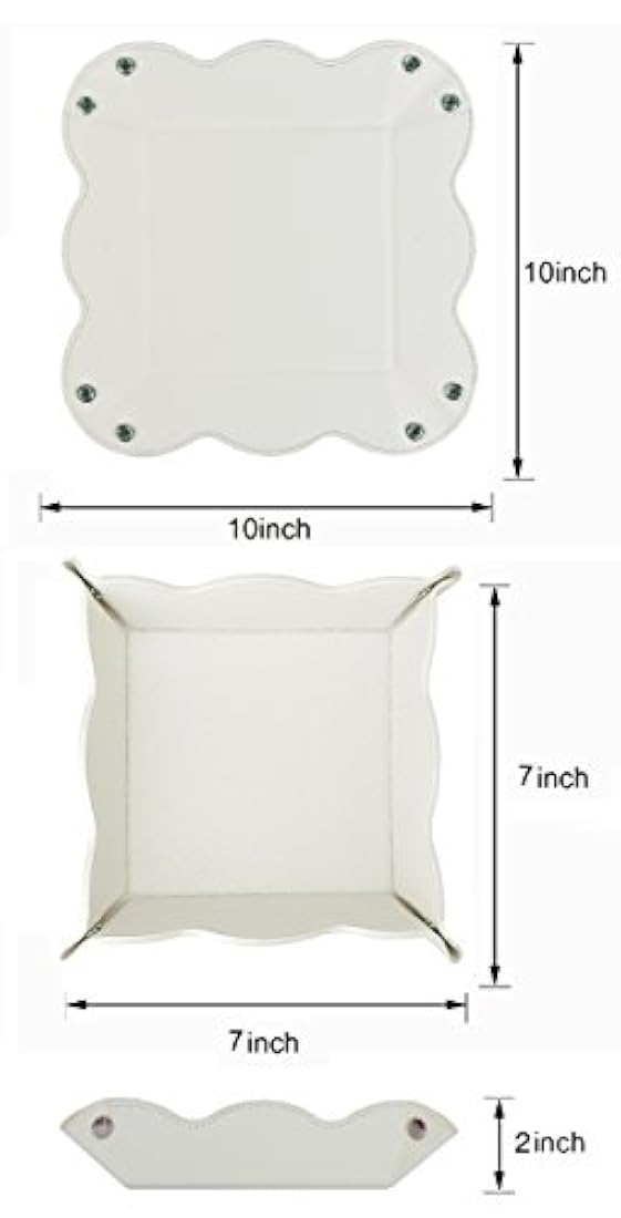 LISRSC - Bandeja de almacenamiento multifuncional de piel