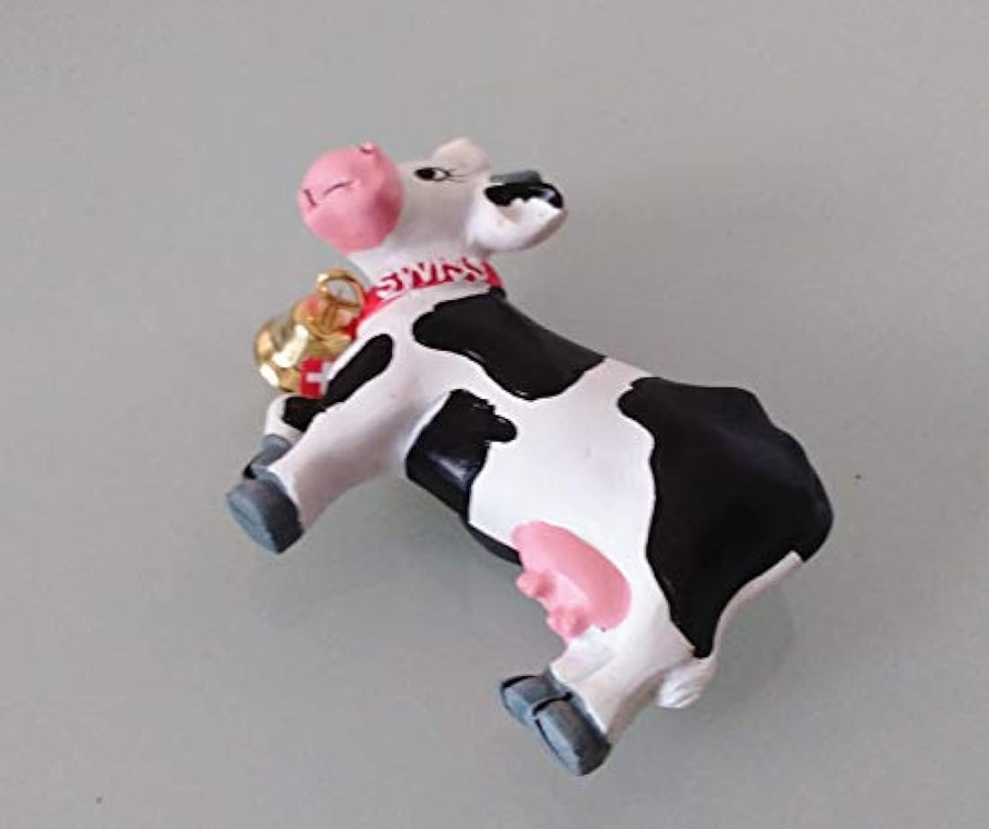 Imán de nevera 3D de vaca de Suiza