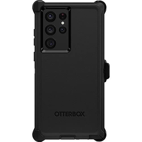 OtterBox Funda protectora resistente para Samsung Galaxy S22 Ultra, serie Defender, color negro