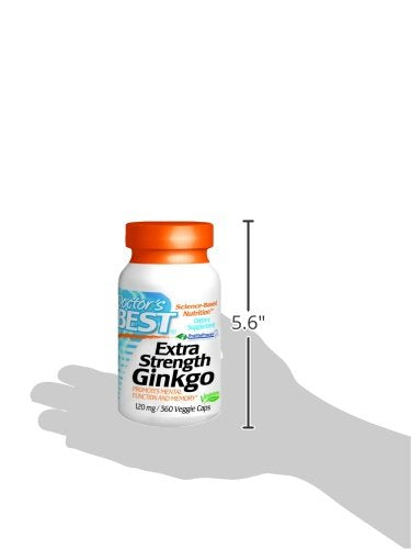 Doctor's Best Extra Strength Ginkgo, Sin OGM, Vegano