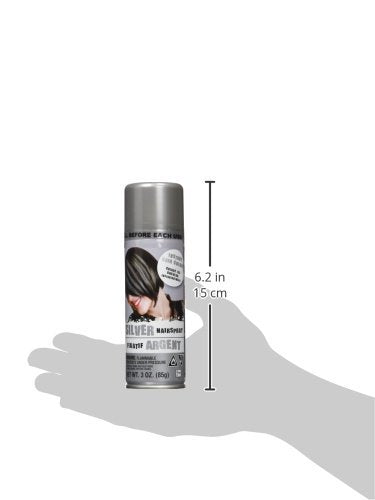 Amscan Color Spray para el cabello 3 onzas-Plata