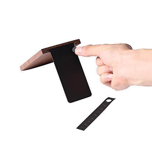 Muso - Sujetalibros de madera de nogal para oficina, 5.1 x 3.1 in, 2 pares de nogal.