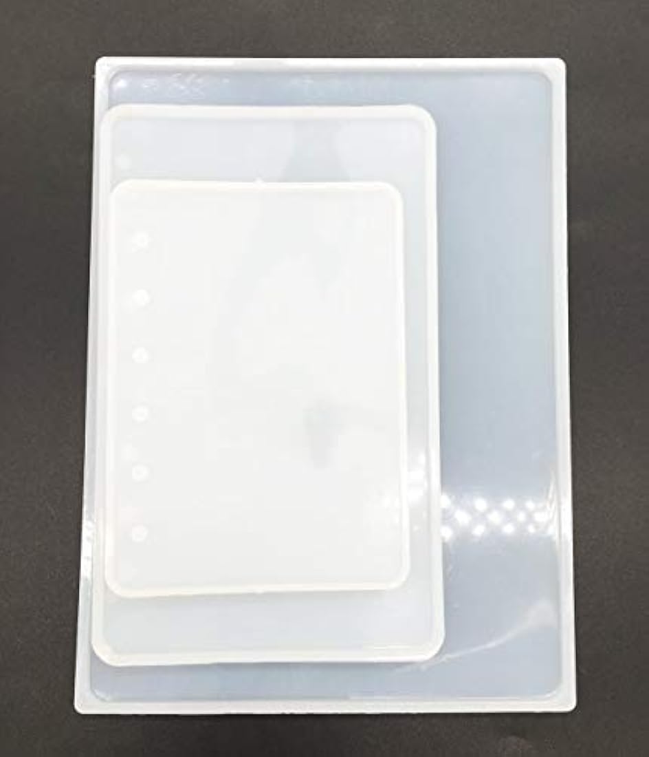 Juego de 3 moldes de resina para cuaderno, A5 A6 A7, molde de silicona para cuaderno con resina epoxi, bricolaje para manualidades, molde semitransparente