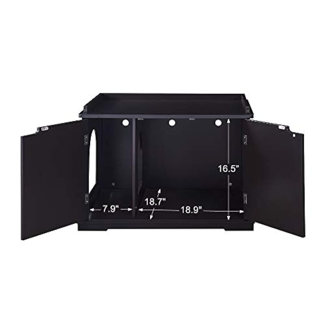 Unipaws - Banco de almacenamiento para baño de gato, con estructura de madera resistente, amplio almacenamiento, fácil montaje, se adapta a la mayoría de cajas de basura