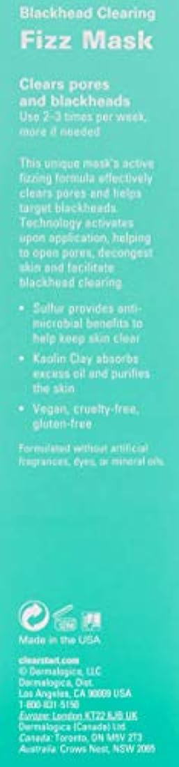 Dermalogica Blackhead Clearing Fizz Mask, 1.7 onzas líquidas